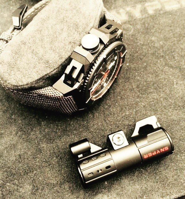 Snyper One Titanium Grey PVD &amp; Snyper module (cigar lighter and cutter) 😎 Military specs  #swissmade #chronograph #cigar #swisswatch #swissarmy