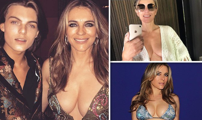 Elizabeth Hurley's son ‘begs’ her to 'cover up' as she regularly posts eye-popping snaps //bit.ly/2vwy4Nt