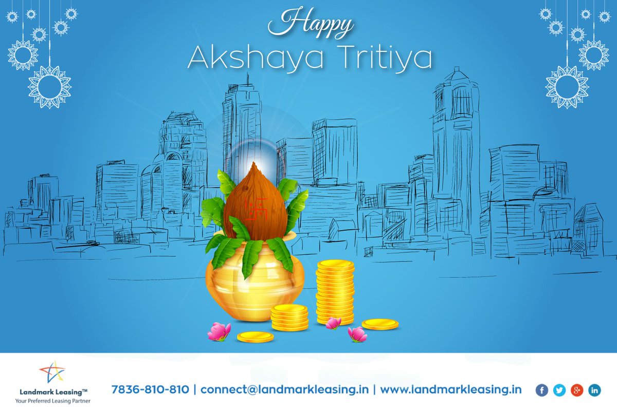 LeasingLandmark's tweet photo. May this Akshaya Tritiya light up for you - the hopes of happy times and dreams for a year full of smiles!
Happy Akshaya Tritiya!
#LandmarkLeasing #HappyAkshayaTritiya #AkshayaTritiya https://t.co/e7iBmMTEVN