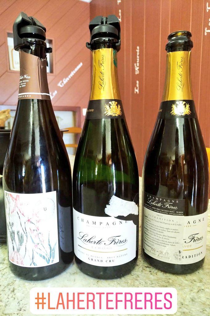 scotch_guy's tweet photo. Digging into the Laherte line up. Love em all, but especially the Brut Nature, Les Empreintes, Rose de Meunier and Les Beaudiers. The last one so crushable! #Champagne #Laherte https://t.co/3sKmvqKMUc