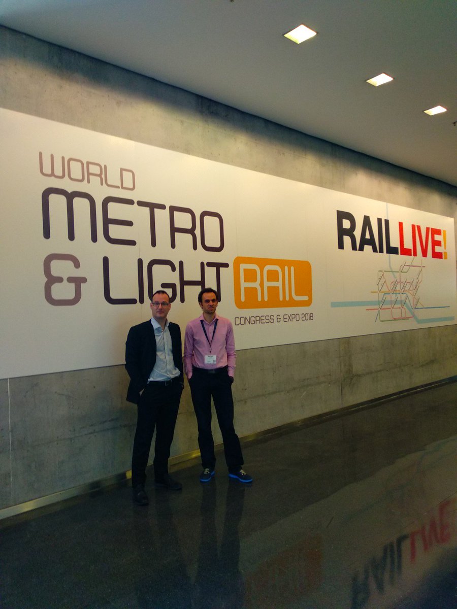 SDEA_solutions's tweet photo. Wenceslao, our Sales Manager and Bruno our Design Engineering Manager are visiting the World Metro &amp; Light Rail Congress &amp; Expo /Rail Live 2018  in Bilbao today.  Don´t hesitate to have a quick chat with them. https://t.co/Iy5gOpEDVe