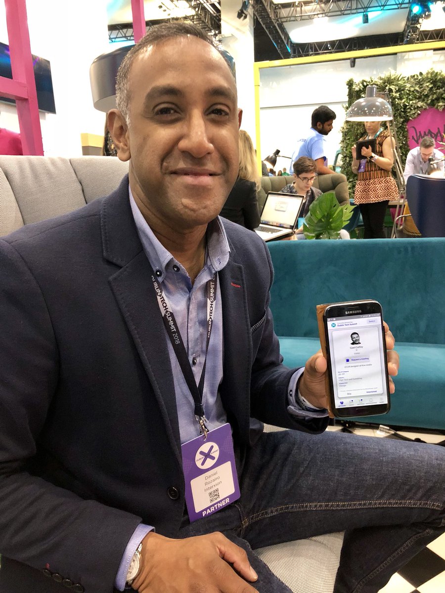grip_events's tweet photo. Daniel Rozairo is using the #GripApp in order to find CTOs. “The app is brilliant. Seriously, man”. Want to meet Daniel? Go on the app! #DTS18 #Grip #AIpoweredNetworking #LetsMeetAtDTS https://t.co/TLz7pwss8x
