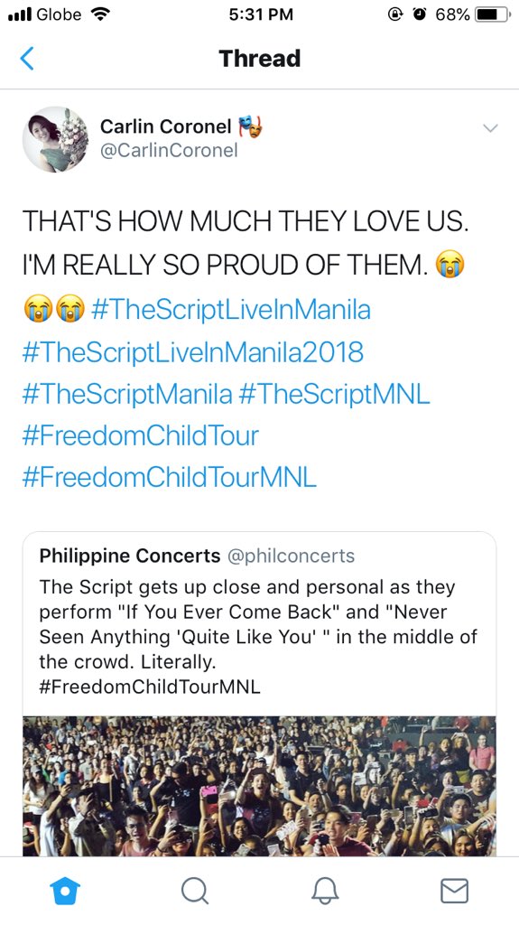 CarlinCoronel's tweet image. Reposting this because I forgot to put one hashtag. 🤣🤣🤣 #OCproblems #FreedomChildTourManila