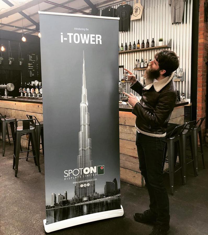 Introducing  the i-TOWER! A #premium #RollupBanner stand for those who need to look #elegant and #clean whilst #showcasing their #business 

 #spoton #graphics #largeformat #print #wallwraps #wraps #signage #displays #think #design #bigprintismint #Banner #PopUp #design #bigprint