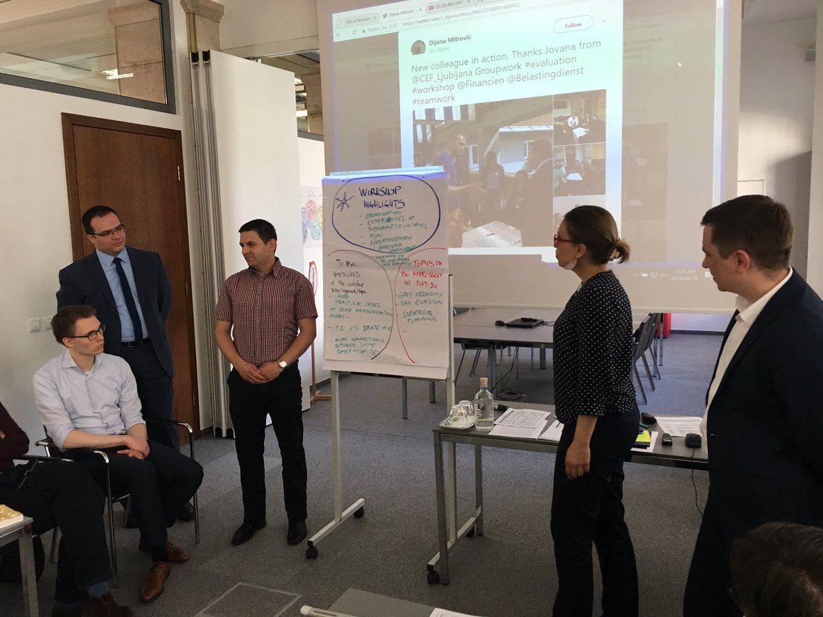 z_dijana's tweet image. We’ve carefully listened to group’ debriefing #evaluation #workshop #CEFlearning @CEF_Ljubljana @Belastingdienst @Financien #taxexpenditures