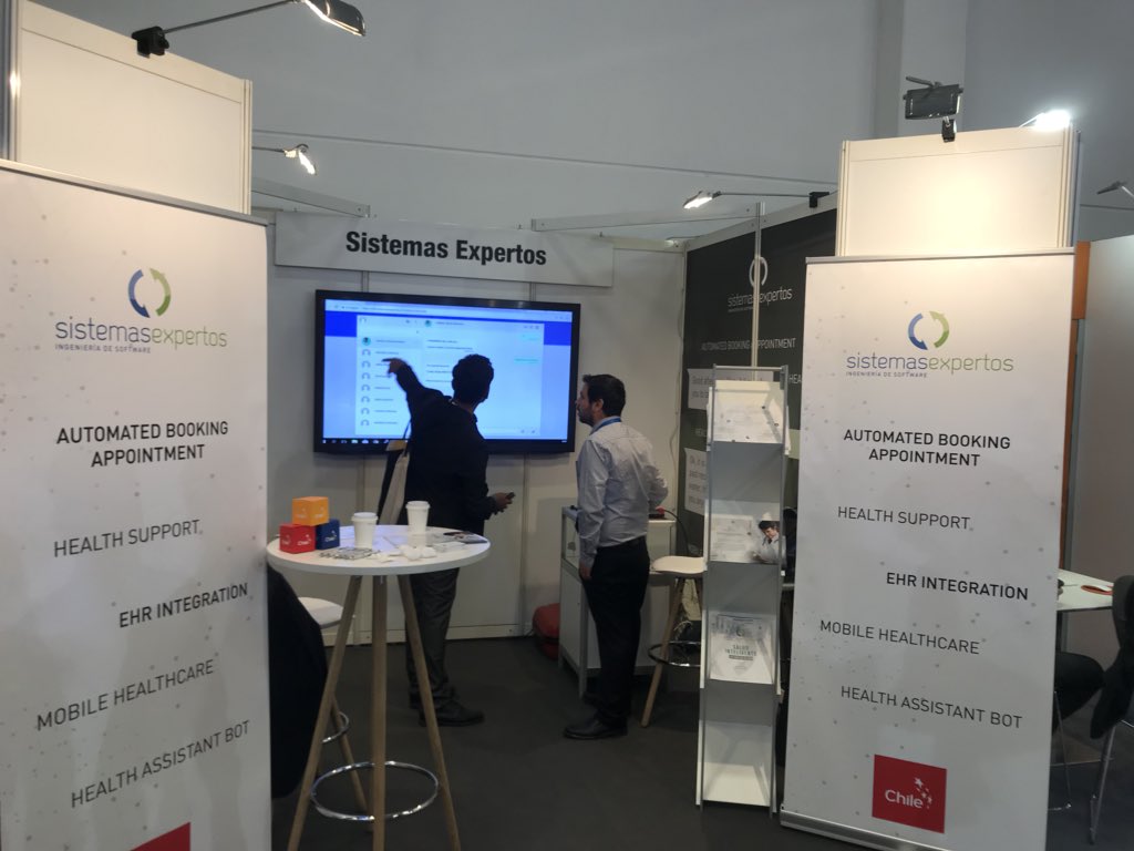SEISChile's tweet photo. Already at the second day at @conhIT fair. Excellent day to everyone! #healthcare #innovation #chatbots https://t.co/lBiDkw5qiN
