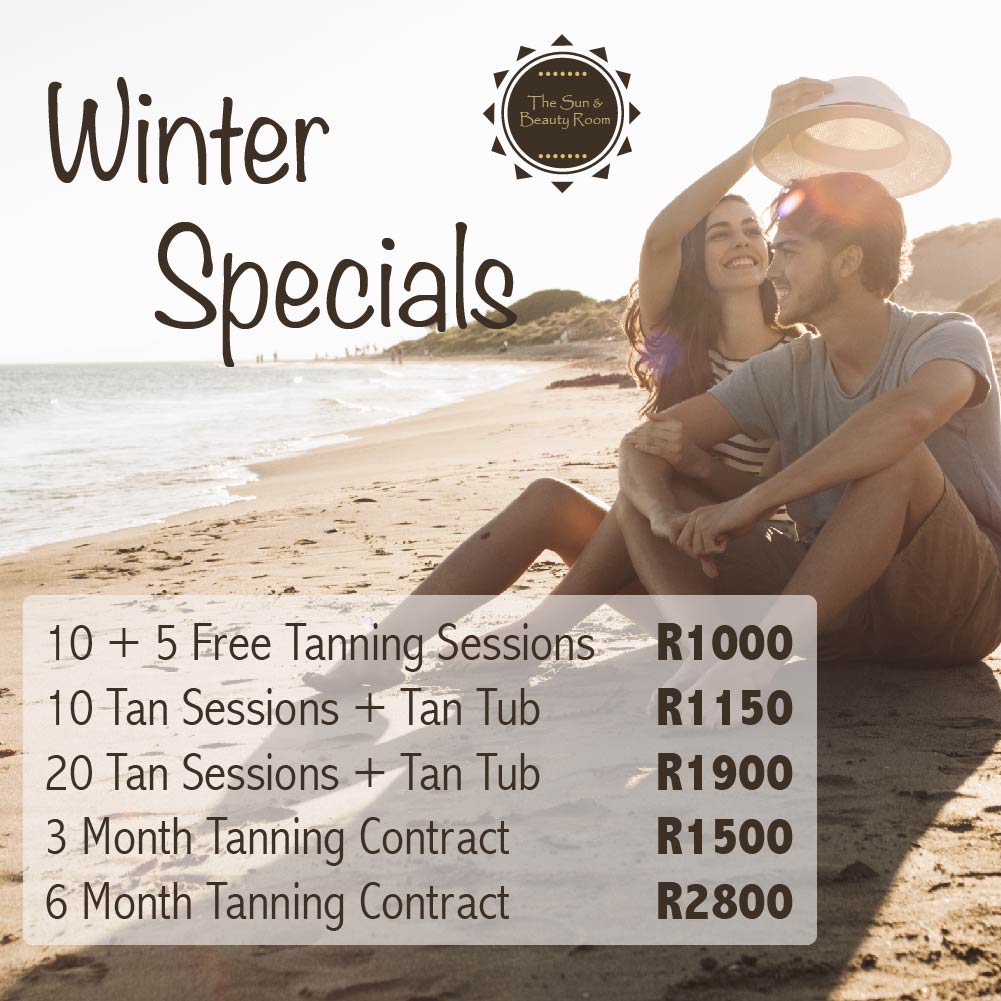 Sun_Beauty_Room's tweet photo. Keep warm and tanned this winter with our amazing tanning specials!
Call now to book: (011) 478 2305
#Sunbed #Tanning #TanCan #TanSpecials https://t.co/GJejjcLbjR