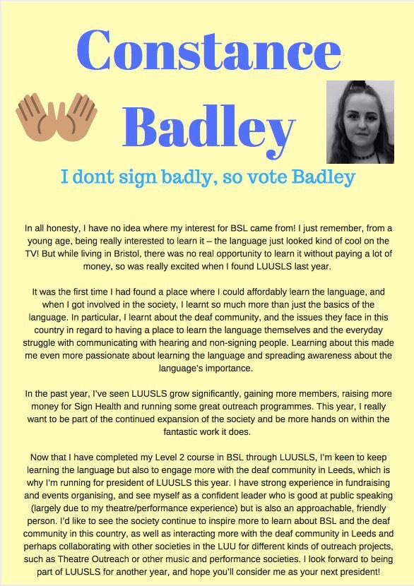 LUUSLS's tweet image. If you’re voting at our AGM here’s some more information about the three people running for president this year ❤️