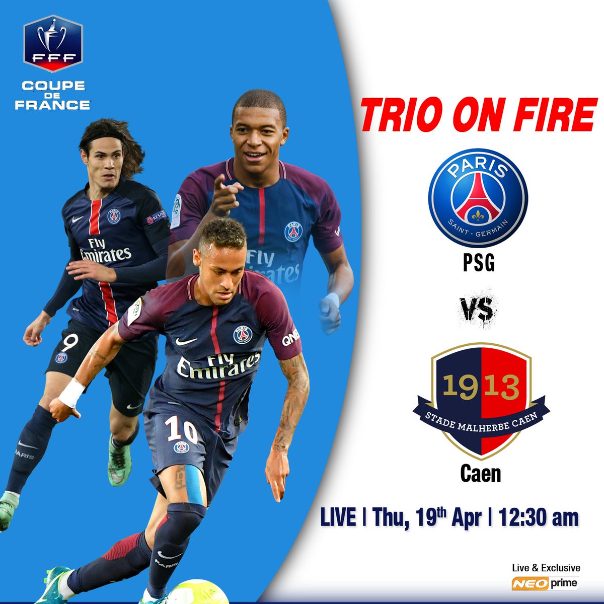 iamdarth007's tweet photo. Favorites @PSG_English have won their two trophies so far at a canter and it would be a huge surprise if anything changes in the final two rounds of the Coupe de France.
Will it be a easy win for the french champions?
Watch the action #LIVE only on #NeoSportsNetwork @ 12.30 AM https://t.co/sMAS6NQE6s