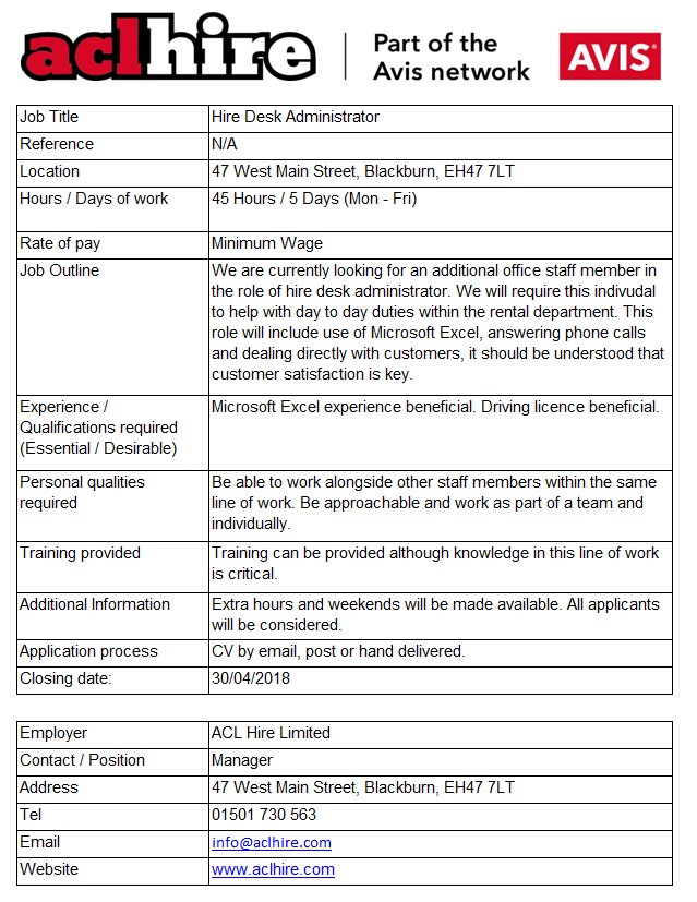ACL Hire Limited tweet media