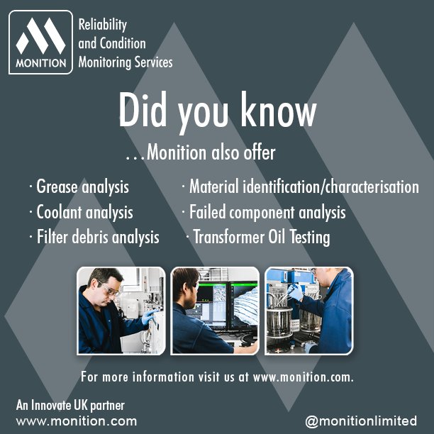 MonitionLimited's tweet photo. Did you know? #monition #oilanalysis #vibrationanalysis #vibration #laboratory #oil #analysis #thermalimaging #worldclass #reliability #conditionmonitoring #lubrication #education #engineering #engineeringUK https://t.co/eorGYeqiz9
