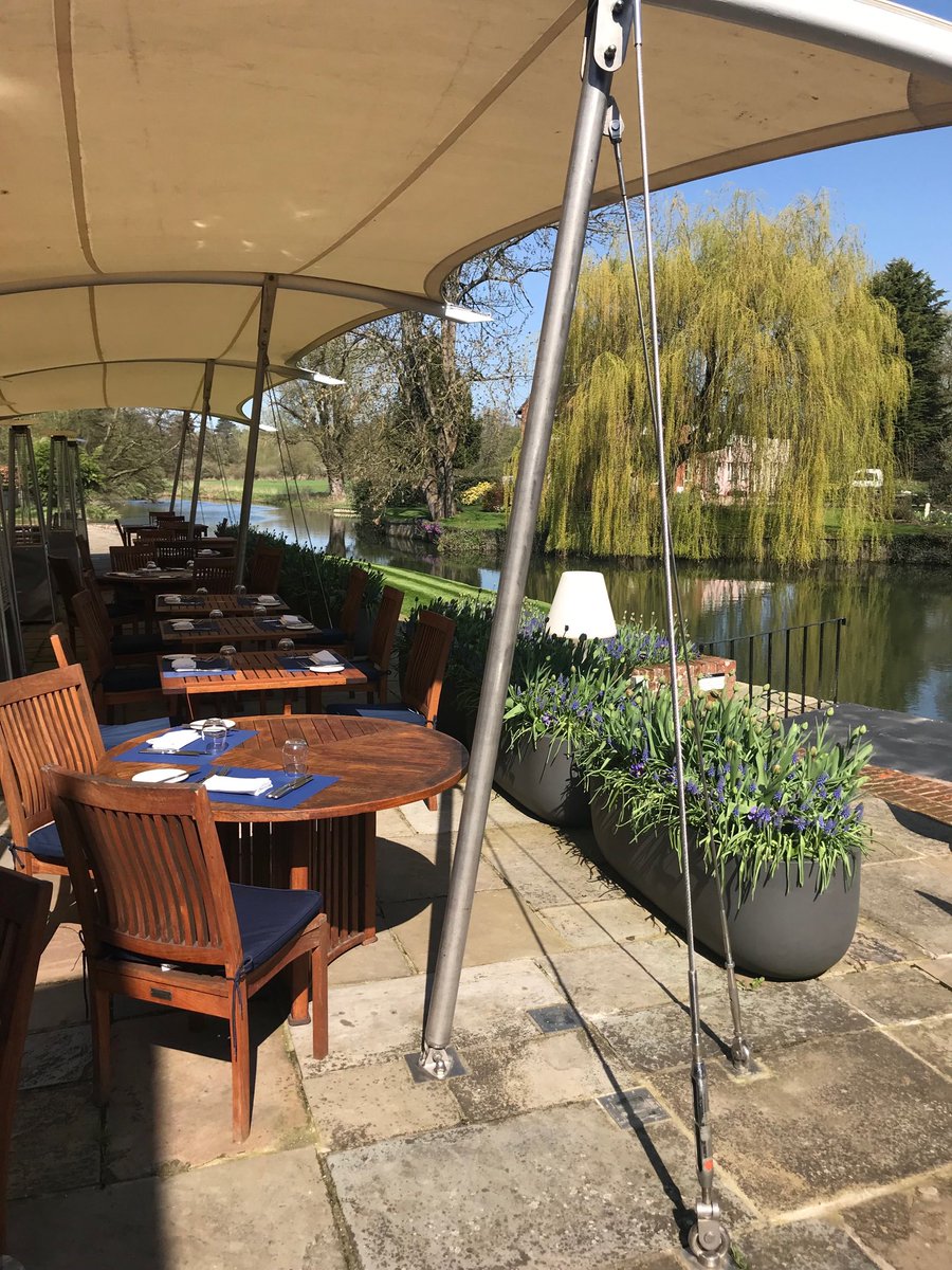 Outside dining at last - spring and summer have arrived in Dedham at the same time.