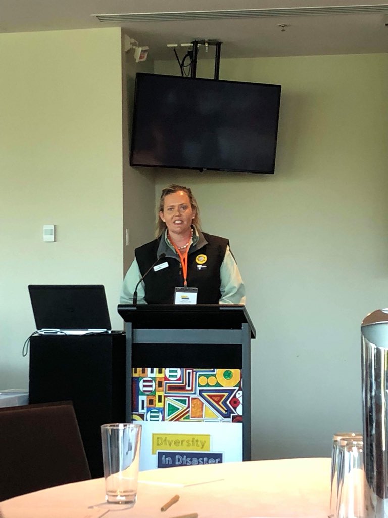 LouiseHScott's tweet photo. A career highlight definitely. Thanks to the the #DiversityInDisaster committee for the invitation to share some of my insights- particularly around #disasterrecovery and #wellbeing .... an incredible two days! https://t.co/uTSasgnUc5
