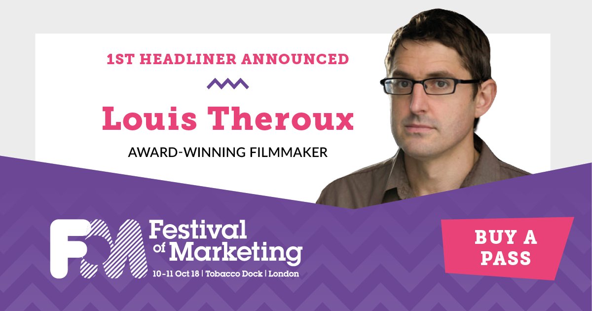 FestofMarketing's tweet photo. [BREAKING NEWS] #FoM18 first headliner is… award-winning filmmaker Louis Theroux! A truly unmissable opportunity, find out more today https://t.co/vDfQKcAms1 https://t.co/0nTsoz3EFx