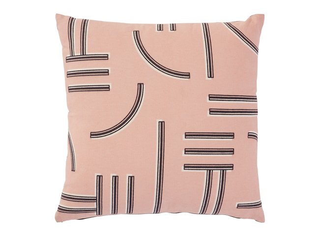 #design Theo, coussin réversible 45 x 45 cm, rose et multicolore - lefaitmain.com/theo-coussin-r…