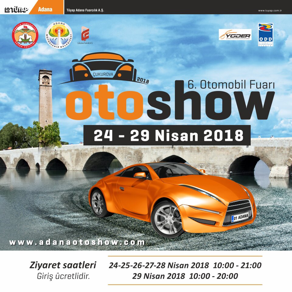 CUFASADANA's tweet photo. Merakla beklenen 6’ncı Otoshow Fuarı, 24-29 Nisan 2018 tarihleri arasında gerçekleştirilecek. Bu büyük buluşmada sizde yerinizi alın.
#otoshow #otomobil #fuar #araba #car #sonteknoloji #gözalıcı #auto #tuning #tuningcar https://t.co/jblMUz1SoP