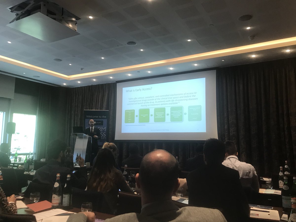 Sitting in on the <a href="/NextLevelPharma/">NextLevel Pharma</a> #PharmAccess conference today ahead of moderating a panel later. Here Jim Thomson from <a href="/GSK/">GSK</a> talks about early access