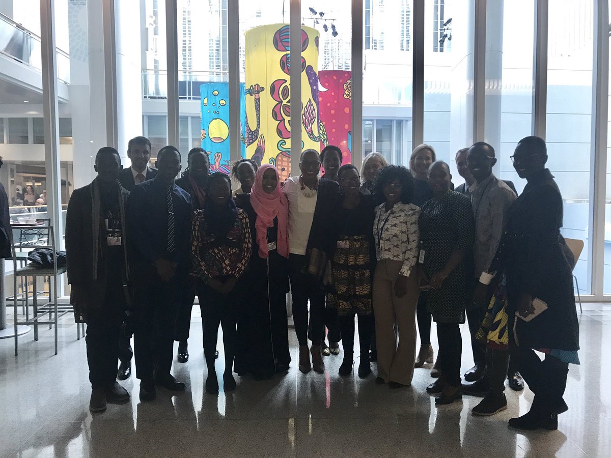 SandieOkoro's tweet photo. I had the huge honour of having lunch @WorldBank with these awesome young African bloggers who won a @WorldBankAfrica competition-they had to write a blog on GBV. They were awesome & they moved me 2 tears! U r amazing ๐๐พโค๏ธ๐๐พ#worldbankspringmeeting #Blog4Dev @WBG_Gender https://t.co/eWh0AeC3py