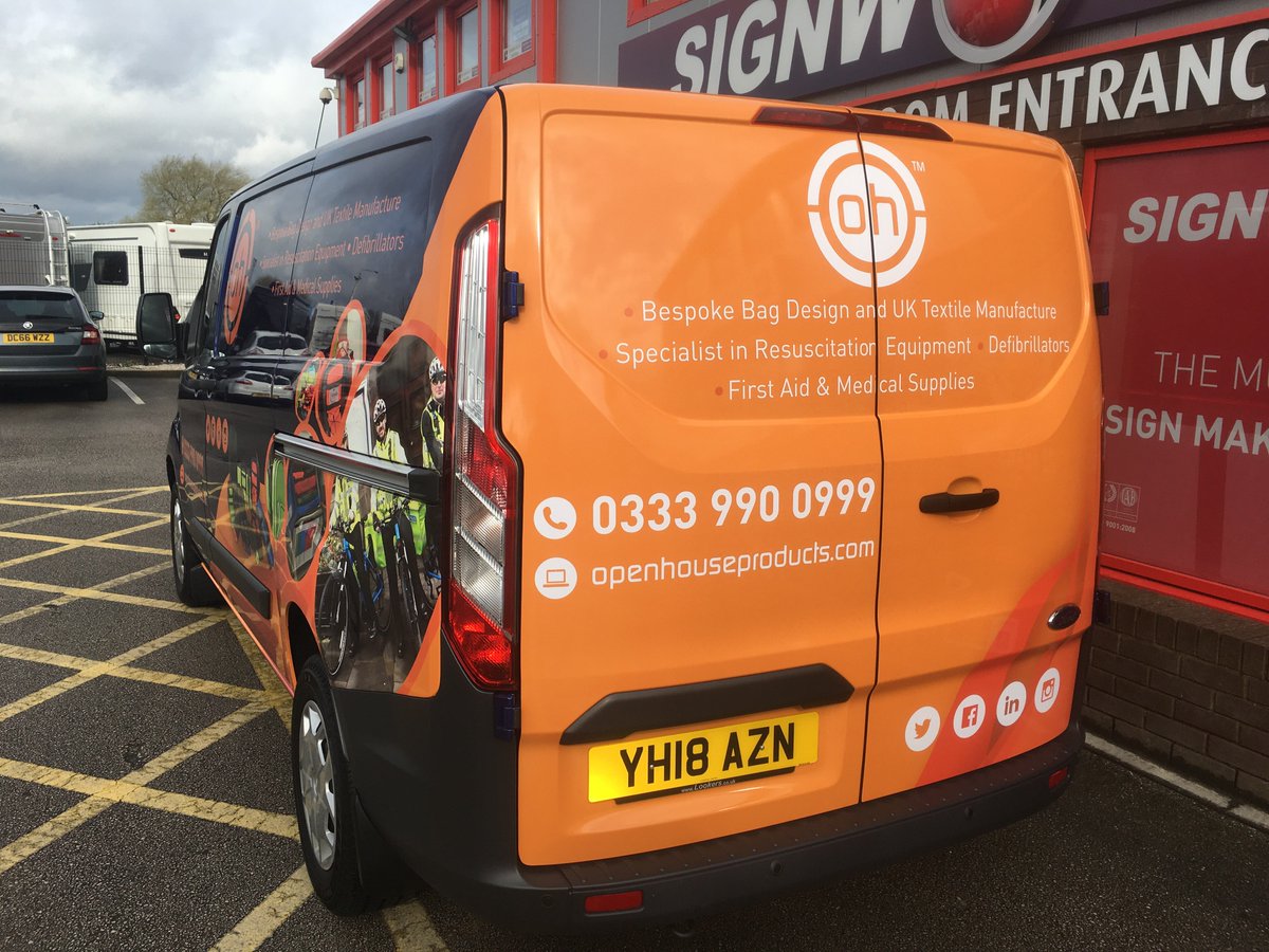 SignworldGroup's tweet image. A gorgeous van wrap for @OHProducts A combination of printed wrap and vinyl cut letters gives a vibrant finish with a touch of class #signs #chester #vehicle #wrapping #vinylwrap #vehiclewrap #northwales