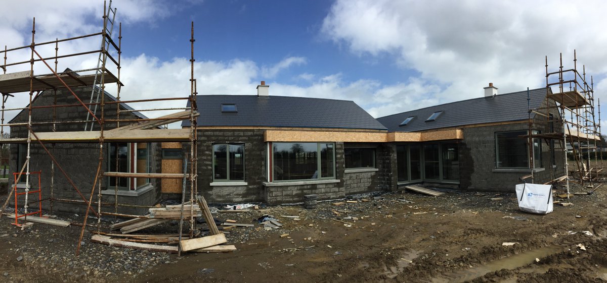fergal5's tweet photo. There's always a tricky junction! Maynooth#827 #timberframe #selfbuild project well advanced in terms of airtightness and primary layers of insulations with @bakerinsulation, @proclima &amp; @ecologicalbuild. @NovusWindows @tegralslates @MEDITESMARTPLY @velux @sodra #teamtimbertech https://t.co/GuLBUSs5XQ