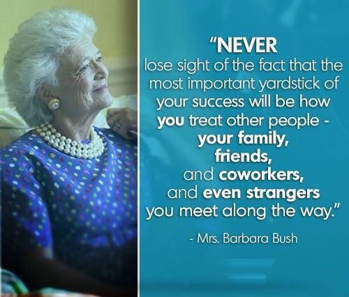 KatelynMSanders's tweet photo. Words of wisdom from a wise woman. #wednesdaywisdom #RIPBARBRABUSH https://t.co/JIj9LxW0yu