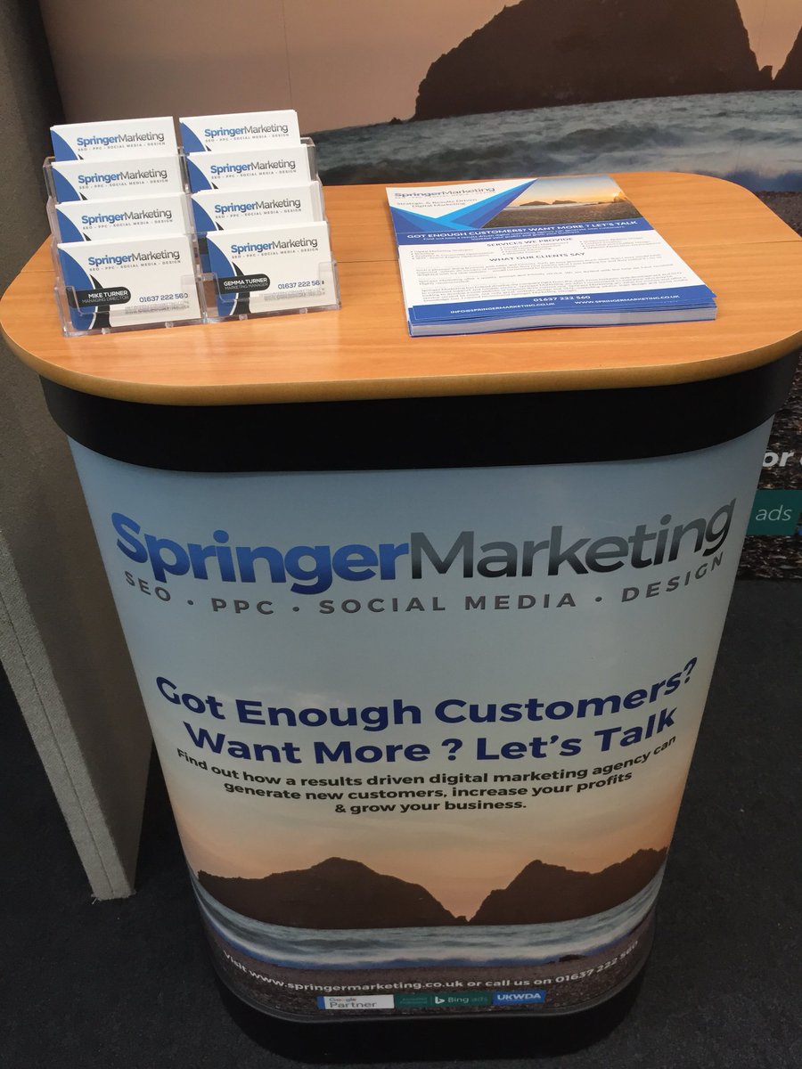 SpringerDigital's tweet photo. Had a fantastic day @cornwallbizfair in #Truro today. Great to meet all those we met and spoke to! @cornwallchamber @TruroBID @TruroHour #DigitalMarketing #networking #businessfair #CBfair2018 #CornwallBusinessWeek18 https://t.co/fnZbbQx3Lf