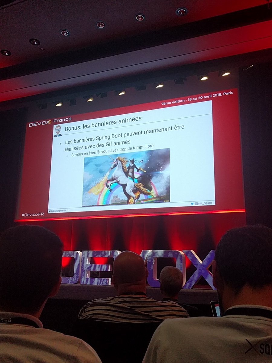 an0rak_dev's tweet image. So Badass !! XD #DevoxxFR #JHipster #SpringBoot2 @juliendubois