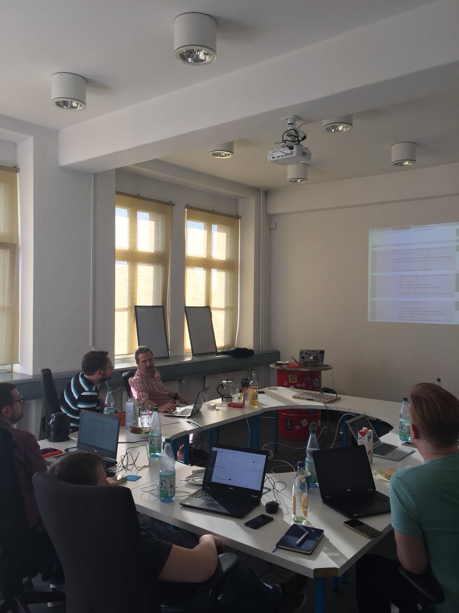 F9T3ch's tweet image. Discussing our code at the end of day one in #PHPUnit masterclass with @DragonBe - so much to learn about testing mindset and test implementation. 🤯😁