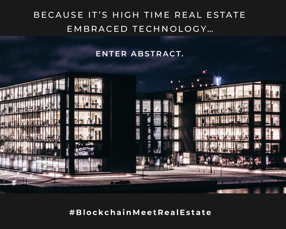 AbstractToken's tweet image. We’re ready for the future of real estate ownership... are you? #digitalownership
#tokenizedsecurities #assetbackedtokens #tokenizedrealestate #distributedledger #smartcontract