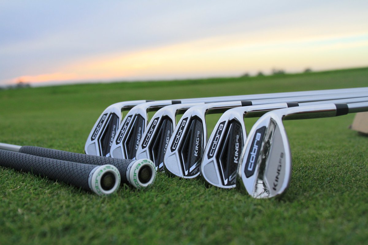 globalgolf's tweet photo. The @cobragolf KING F8 irons are the industry's first fully connected set of irons, with @ArccosGolf Cobra Connect sensors in every iron! 
#IronsWeek #CobraConnect

Shop either the Standard or #OneLength sets here: https://t.co/SP0eT89bot https://t.co/AAAJgRsdtq