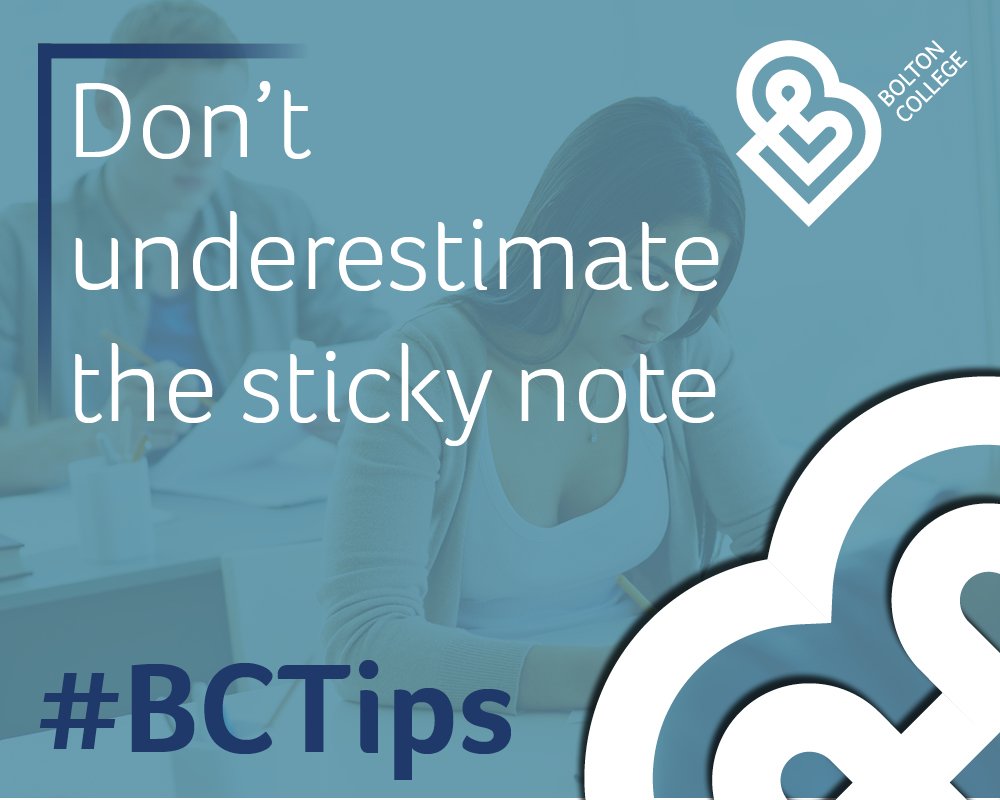 BoltonCollege's tweet image. 3⃣ Placing sticky notes with key facts on objects such as mirrors &amp;amp; doors helps you to absorb information!

#BCTips #Revision