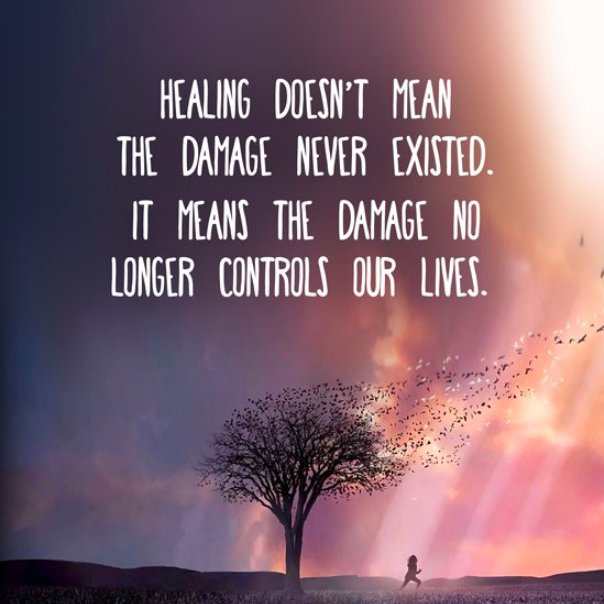 tchappen's tweet photo. 'Healing doesn't mean the damage never existed. It just means the damage no longer controls our lives...' #WednesdayWisdom #Motivation #Inspiration #MentalHealth https://t.co/NFcDy2ZLDV