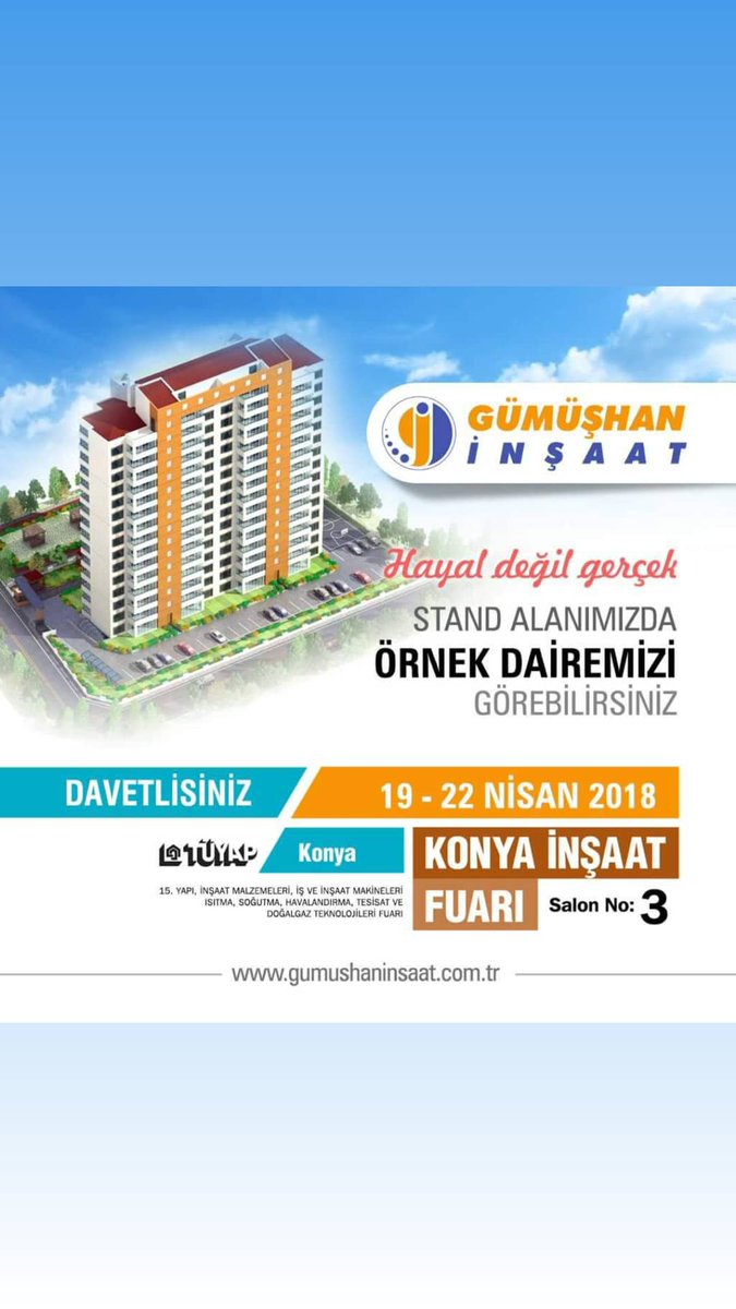GumushanInsaat's tweet photo. #tüyap #konya #2018 #gayrimenkul #fuarı #emlak #yatırım #daire #satılık #gümüşhan https://t.co/OtBZZYTXVk