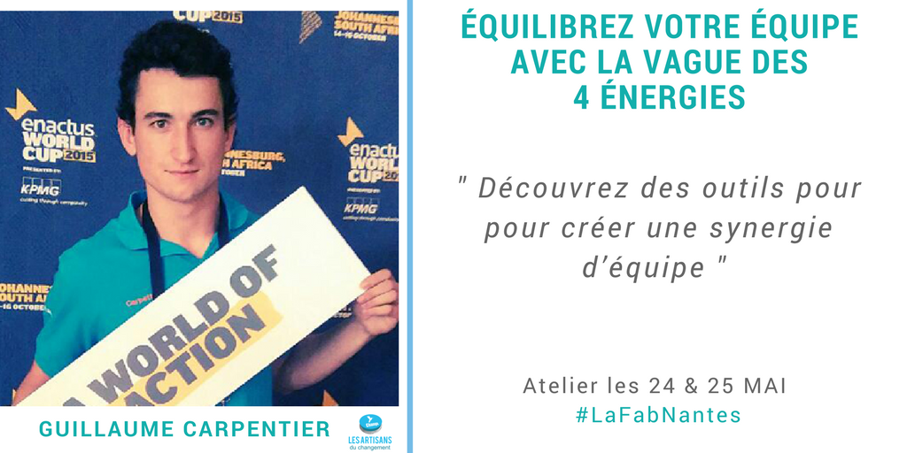 l #LaFabNantes l ZOOM sur <a href="/carpentier_g/">Guillaume Carpentier</a> de <a href="/WaveMeUp_/">Wave Me Up</a> qui vous invite à surfer sur la vague des 4 énergies les 24 et 25 mai #Ateliercréatif Pour en savoir plus : ow.ly/mS4830jvyH5 Pour participer : ow.ly/iqNR30jvyIW