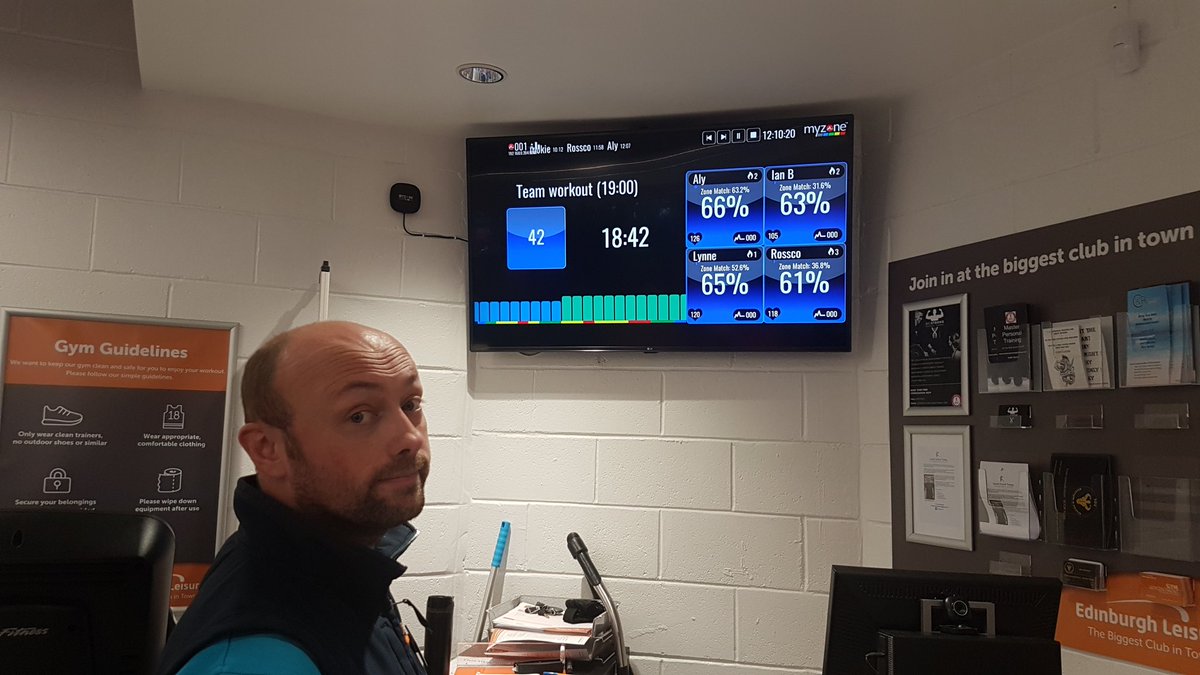 DavidW1977's tweet photo. Proud moment of the day, observing @Ed_Leisure Drumbrae team training on @MYZONEmoves #ZoneMatch in preperation for their customer launch next week - well done team @RosscoC61 https://t.co/uDRBwORE0W