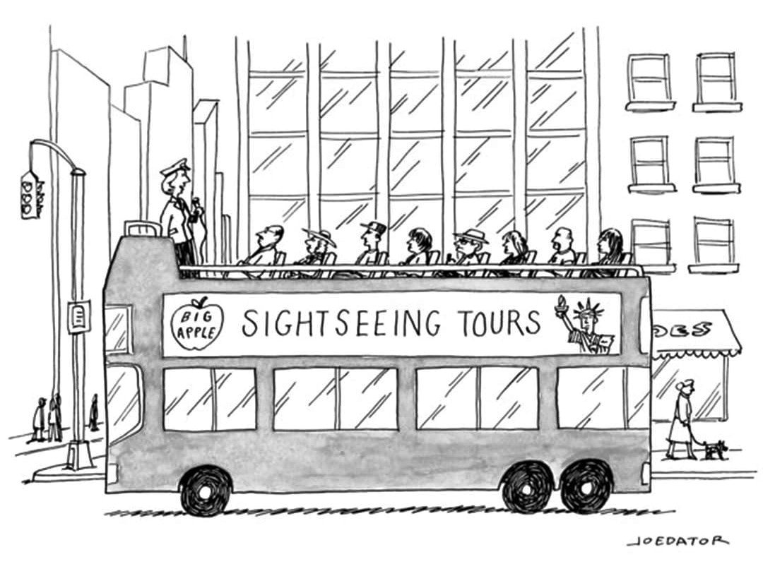 ESTCSMalaga's tweet photo. Trabajar en La Gran Manzana de guía turístico. ¿Por qué no? Muchos empienzan soñando y muchos acaban cumpliendo sus sueños.
Imagen: @newyorkercartoons
#estcs #ESTCS #Turismo #Tourism #CicloGuía #Formación #GEAT https://t.co/3iGqv8XD0D
