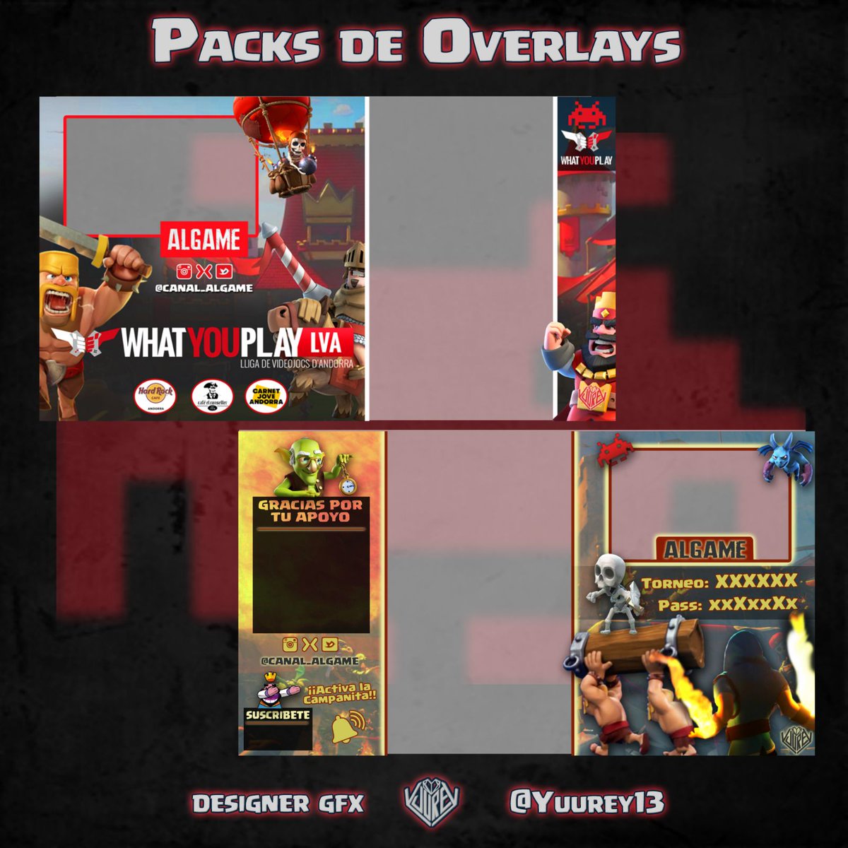 CANAL_ALGAME's tweet photo. Chavales quería crear hype primero, pero no he podido resistir... Os presento 2 Overlays Nuevos para mis canales!! Espero que os gusten tanto como a mi! Dar las gracias a la Diseñadora @Yuurey13 por estos grandes trabajos!! Visitarla tiene unos precios excelentes chavales!! 🤩 https://t.co/kmX8AW0Puc