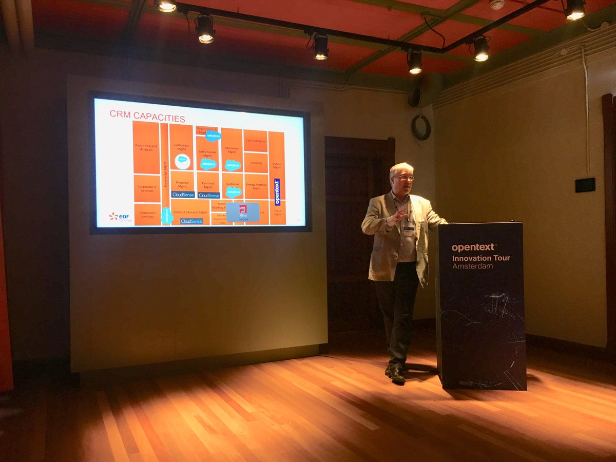 delaware_nl's tweet photo. @JacquesPapeloer from #EDFLuminus tells us al about smarter customer engagement with #OpenText #xECM for #Salesforce #OTinnovate https://t.co/YDXa0Y7WeA