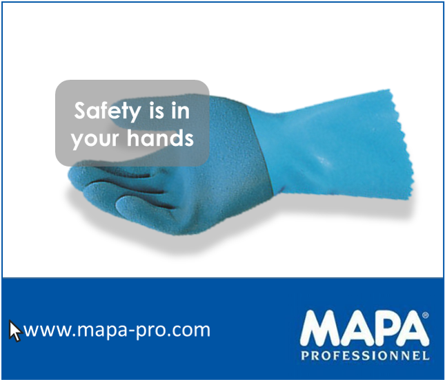 Safety is in your hands: please visit mapa-pro.net to choose the best gloves adapted to your workstation. More information about our protective gloves Jersette 301 from our liquidproof range on mapa-pro.net/our-gloves/pro… #protectivegloves #safetyfirst #mapapro
