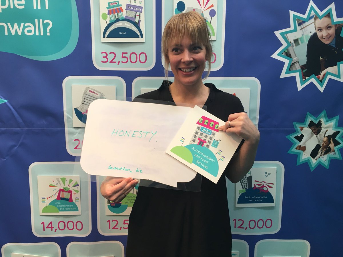 CareersHubCIoS's tweet photo. It was great meeting @Bedruthan_biz today at @cornwallbizfair & they find the skill of #honesty being most valuable #skilledcornwall #CBFair2018 https://t.co/mbr6REyr0T