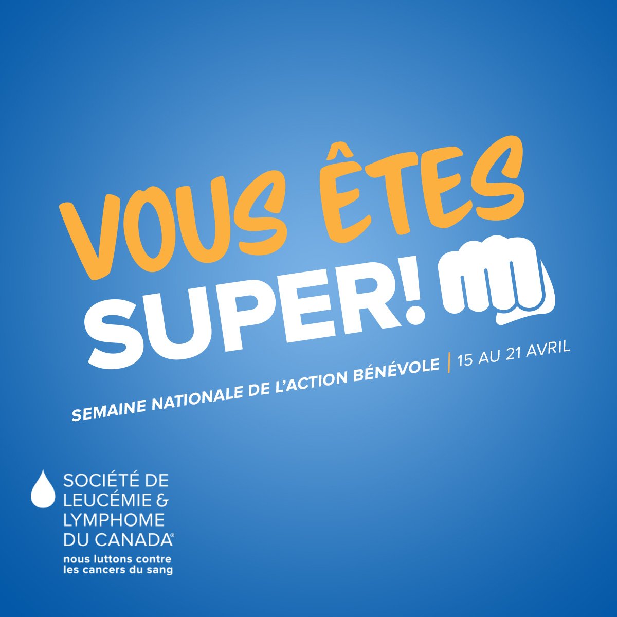 SLLCQuebec's tweet image. Sans le soutien des bénévoles, la SLLC ne serait pas là où elle est aujourd’hui. Merci pour tout ce que vous faites et pour les innombrables heures que vous consacrez à notre mission visant à éradiquer les cancers du sang. VOUS ÊTES SUPER! goo.gl/1cSS9z #SAB2018