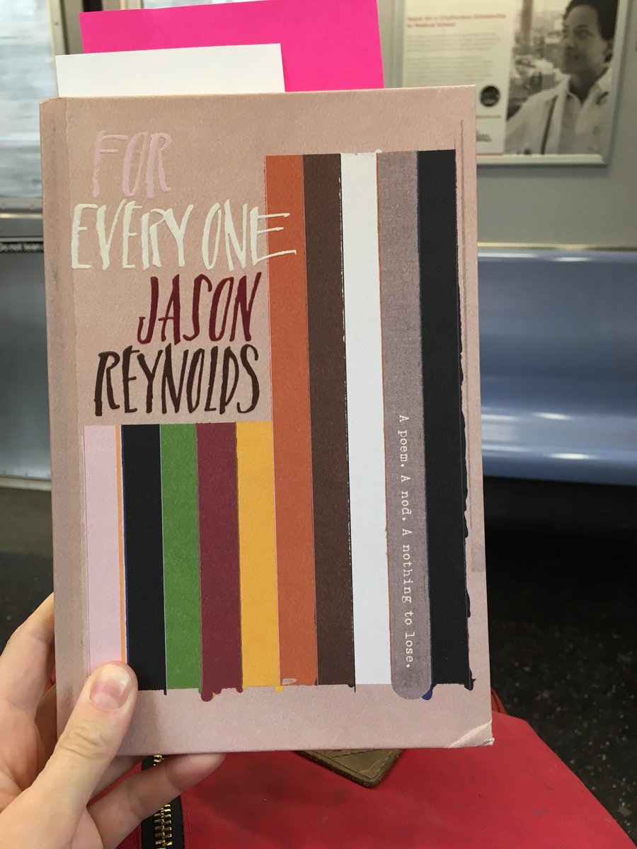 En route to teach 4th grade poetry with <a href="/twc_org/">Teachers & Writers Collaborative</a> — thanks <a href="/JasonReynolds83/">Jason Reynolds News</a> for the serious pep your beautiful words gave to my step this am. Inspiration 101