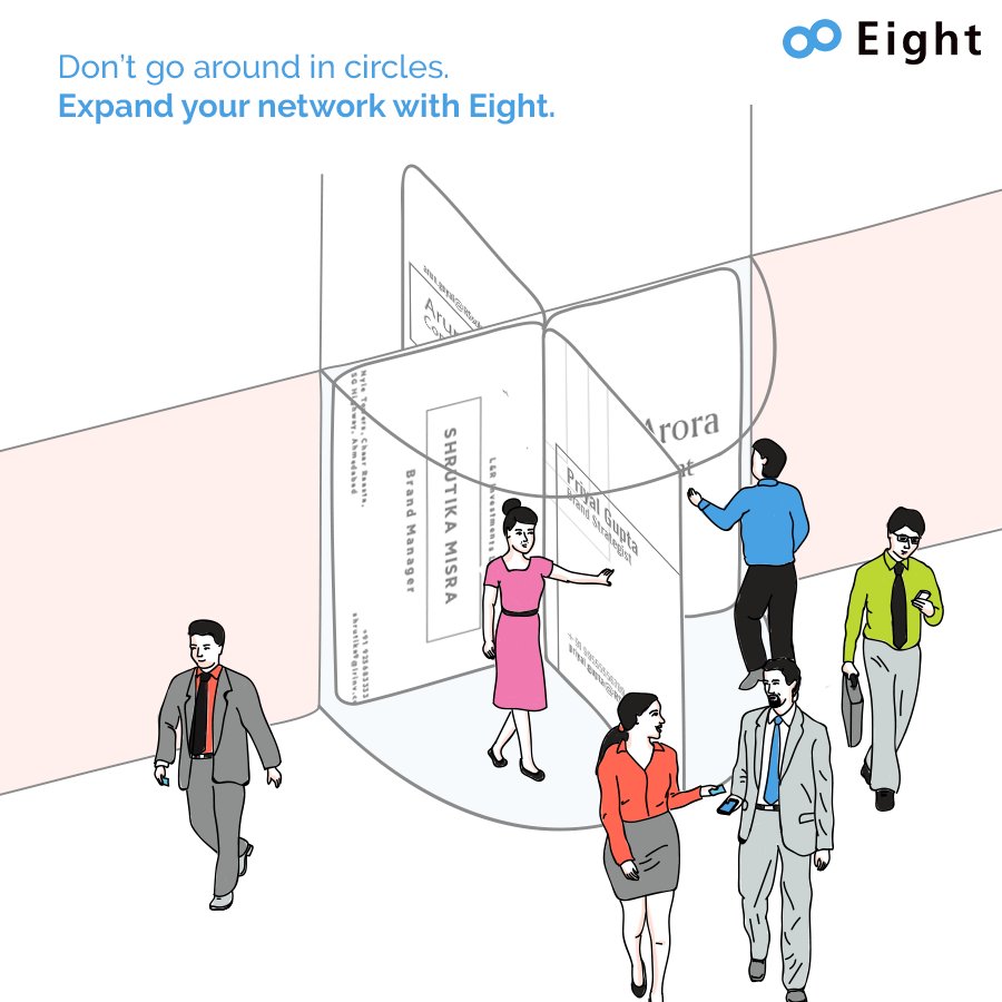Sometimes, finding the right contact can feel like you’re going about in circles. When you connect on Eight, you can also see who you should be connected to. Sign up, network and open the doors to new opportunities. #TogetherMade
bit.ly/EightAppIndia
bit.ly/EightAppiOS