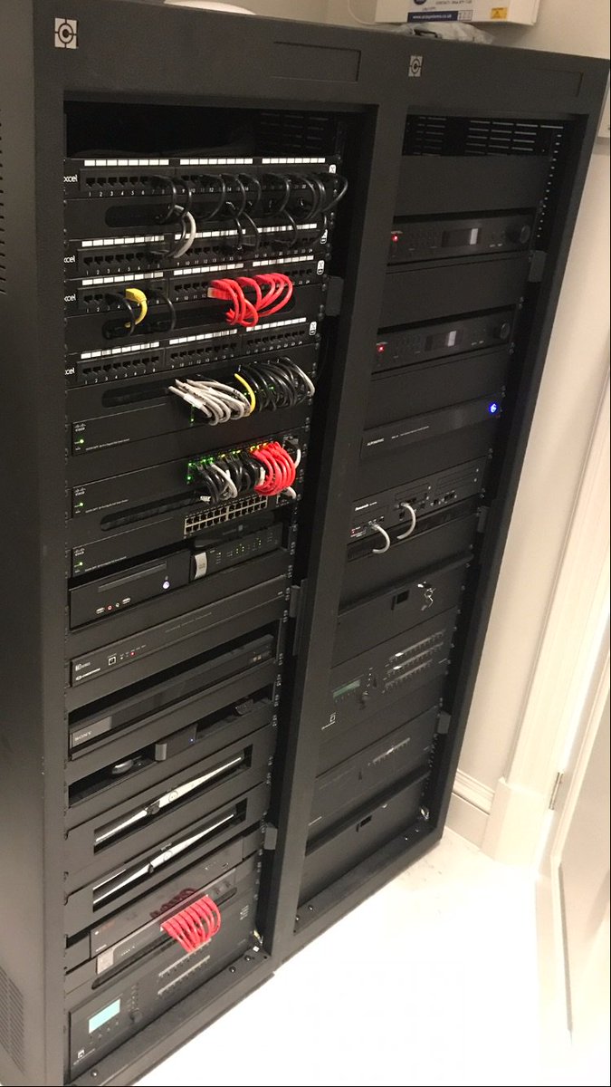 Gibson_Int's tweet photo. First tweet in ages due to heavy work load! Case in point, this large residential install. @Crestron @CrestronInt @Lutron @Autonomic_Inc . System commissioned, aftercare package in place and client thrilled! https://t.co/ki531v05Pz