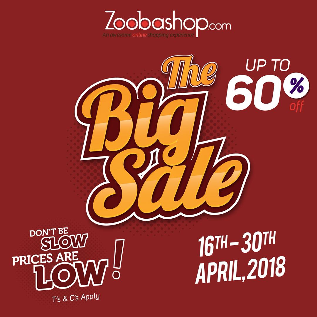 From the 16th-30th of April
#TheBigSale
#ZoobashopSale