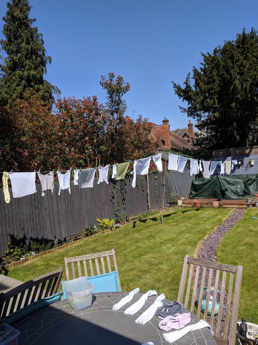WhittonThoughts's tweet photo. Three days in and back to the babygrows and baby cloths #nowwearethree but hey you can't beat the weather. #spoththecloud #whitton https://t.co/YqZlq7yC9e