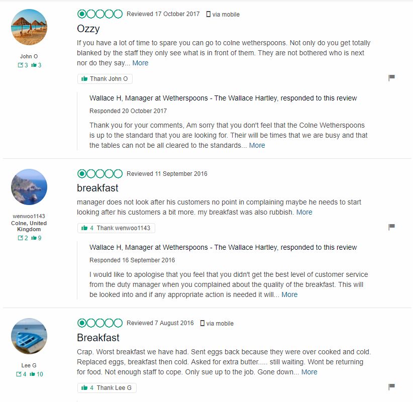 ...not a good day. Mrs. Spoons showed me these reviews of the Wallace Hartley Brexit in Burnley. Since Milos left, it's gone to pot!