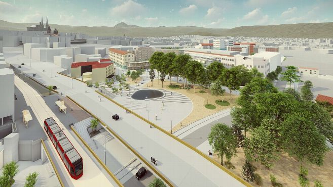 lamontagne_fr's tweet photo. La place des Carmes de #ClermontFerrand va faire peau neuve. La première phase des travaux va débuter au mois de mai 2018 pour s'achever en 2020. Un gros projet mené et co-financé par @ClermontFd Auvergne Métropole et @Michelin. ➡️ https://t.co/ZpsQfQjCAB https://t.co/W31oa3fmQj