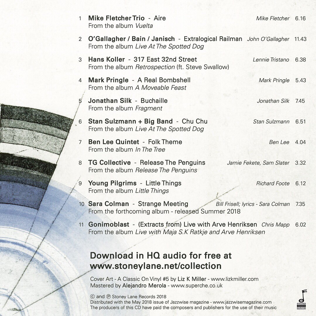 stoneylane's tweet photo. Rather proud of the wonderful collection of musicians and music we have here ... the first three years of Stoney Lane - go grab this month’s @Jazzwise for a free copy! (+ fab artwork by @liz_k_miller ) https://t.co/0fogUZakEb