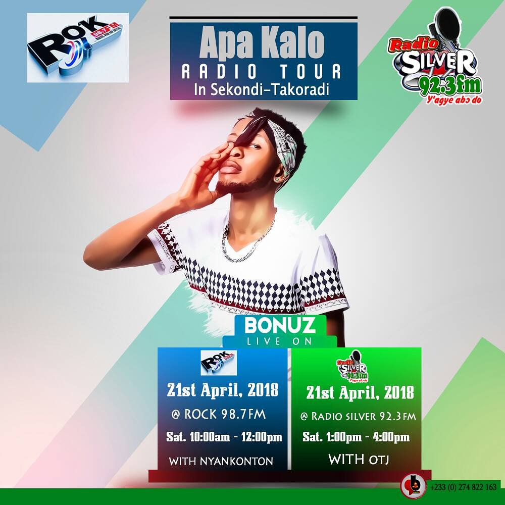 Bonuz_music's tweet photo. SEKONDI/TAKORADI
ARE YOU REEEEEAAAAAAAADY?
WE BRINGING TO YOU "APA💪🏻KALO" TOUR!
Catch us live on:
ROK 98.7FM Sat.
RADIO SILVER 92.3FM Sat.
Its all about "Bonuz_Apa💪🏻Kalo"
Join the train lets make it #bruaaaaaah
@DjMysticalKwame @ghmp3 @DJBibini @VisionDj @DJBERRY14 https://t.co/Y4N5XzwVEX